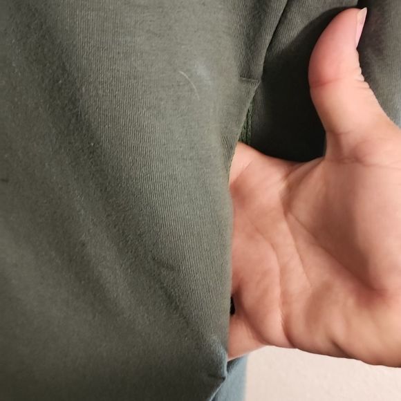 2/$10 Old Navy loose long dynamic fleece green long sweater - Picture 5 of 12